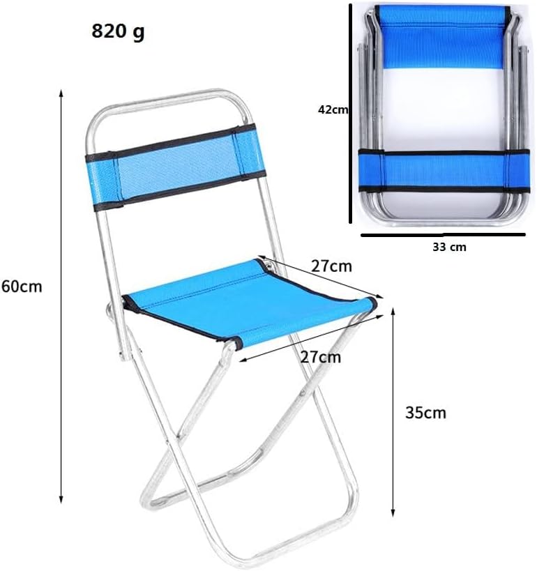 Miniatura 2 de Abcsea Sillas plegables de 1 pieza para exteriores y campamentos, sillas de pesca plegables, sillas plegables portátiles, sillas de jardín plegables