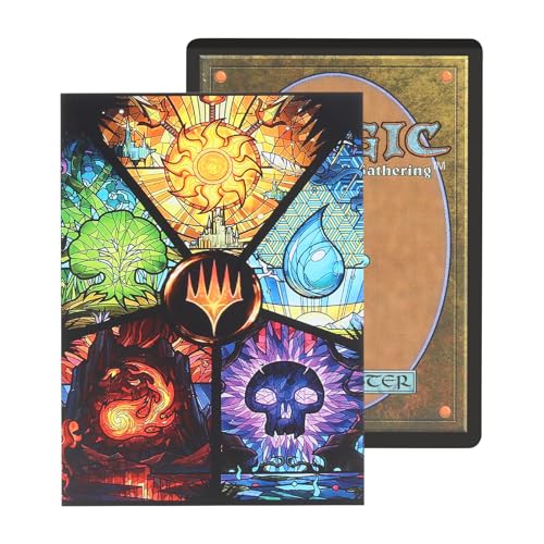 MTG Card Sleeves 100CT,Standard Size Sturdy MTG Sleeves Matte Back Finish for Baseball,Trading Cards(Colorful Patterns)