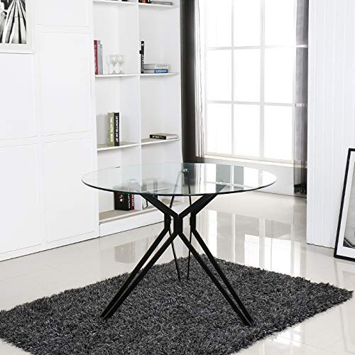 Designetsamaison Table à Manger Ronde Design en Verre - Matera Cover