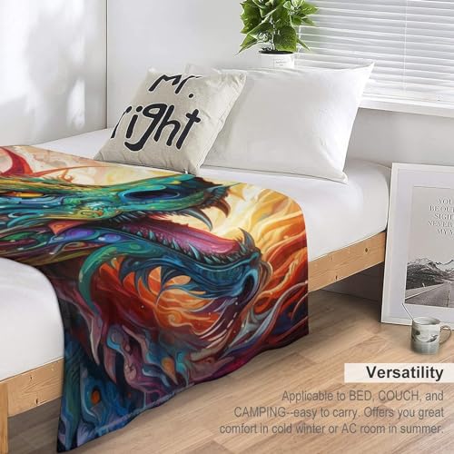 Couverture lit dragon flanelle douce pour canapé et bébé - 7