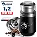 Produktbild La Moustache - Elektrische Kaffeemühle 150W mit Edelstahlklingen, 80g Fassungsvermögen, Einstellbare Mahlzeit von 5-30 Sekunden, Geräuschlos 60 dB (GrindMini Black)