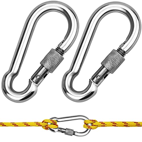 Marine Karabiner A4 Druckknopf A4 Edelstahl Karabiner Haken 40mm-140mm - Druckknopffeder, Marinequalität, Nicht Verriegelnd Karabiner 40mm