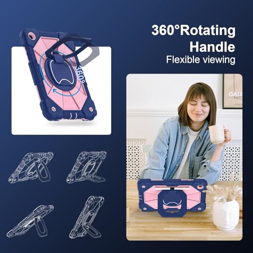 Image of Scnioy for Galaxy Tab A11+ Plus / A9+ Case 11 Inch 2025 /2023, Navy Rose