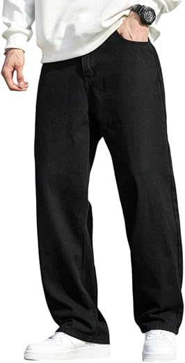 CABRRR Men Loose Fit Mid Rise Grey Jeans | Ankle-Length Trendy Denim for Smart-Casual Wear | Comfortable Everyday Jeans fo...