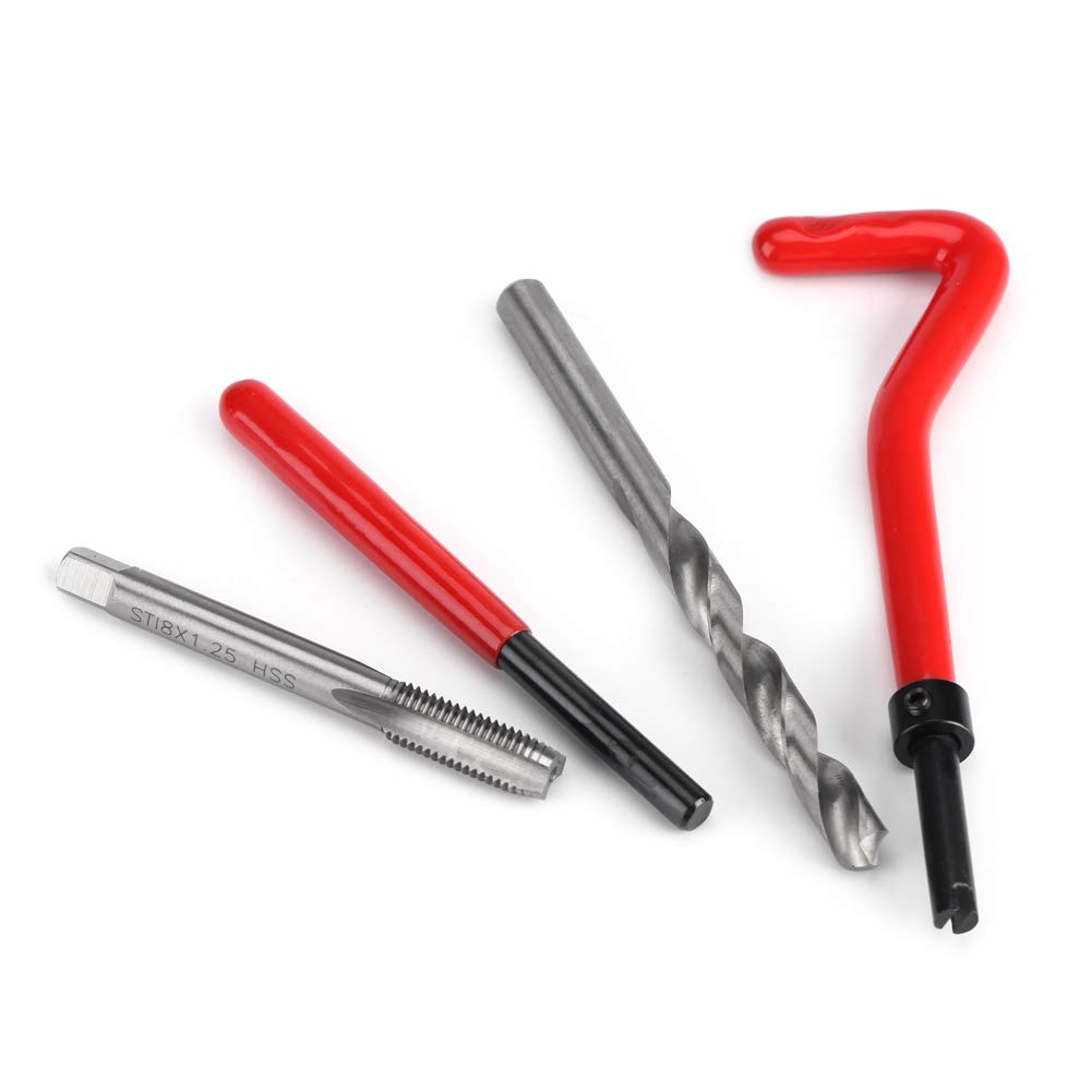 30 Piece M8 Thread Repair Insert Kit with Installation Tools