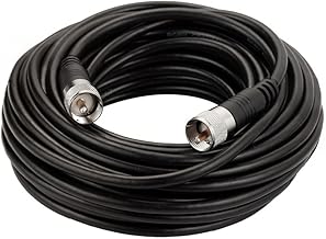 RG8x Coaxial Cable, CB Coax Cable, 50ft UHF PL259 Male to Male Low Loss CB Antenna Cables, 50 Ohm for HAM Radio, Antenna Analyzer