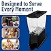 Carlisle FoodService Products Trimline Rectangular Beverage Dispenser Drink Dispenser with Spigot for Catering, Buffets, Restaurants, Polycarbonate (Pc), 3.5 Gallons, Black