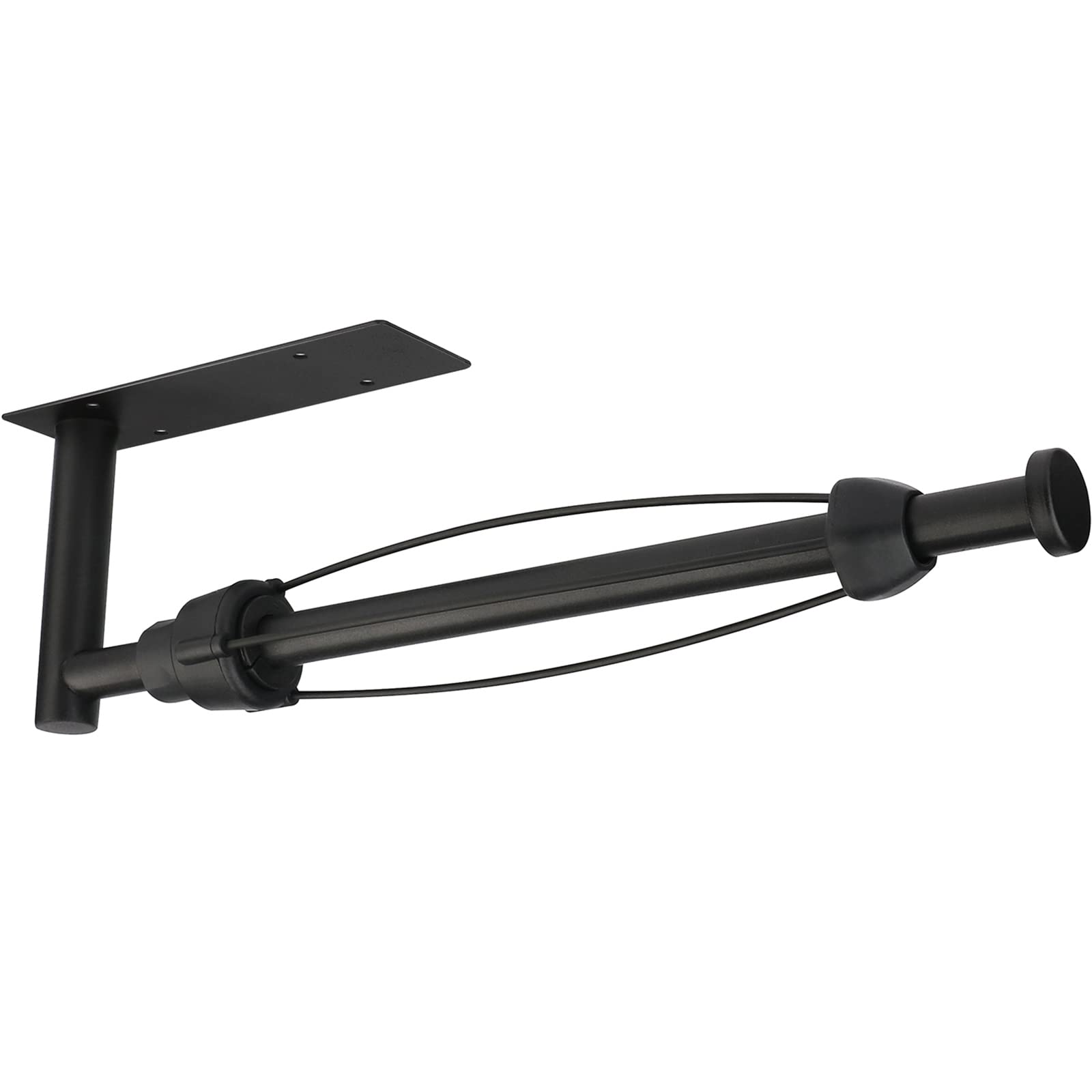 Paper Towel Holder Under Cabinet, Single Hand Operable Wall Mount Paper Towel Roll Holder with Damping Effect, Self-Adhesive or Drilled for Kitchen Bathroom, SUS304 Stainless Steel, Matte Black