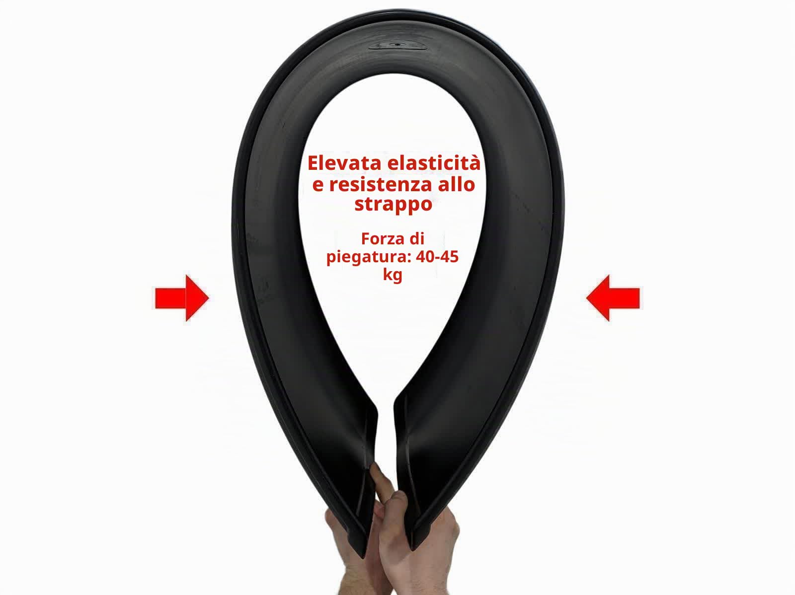 Generisch Parafango anteriore universale per trattore (gomma nera, anteriore, 230 mm x 520 mm x 900 mm)