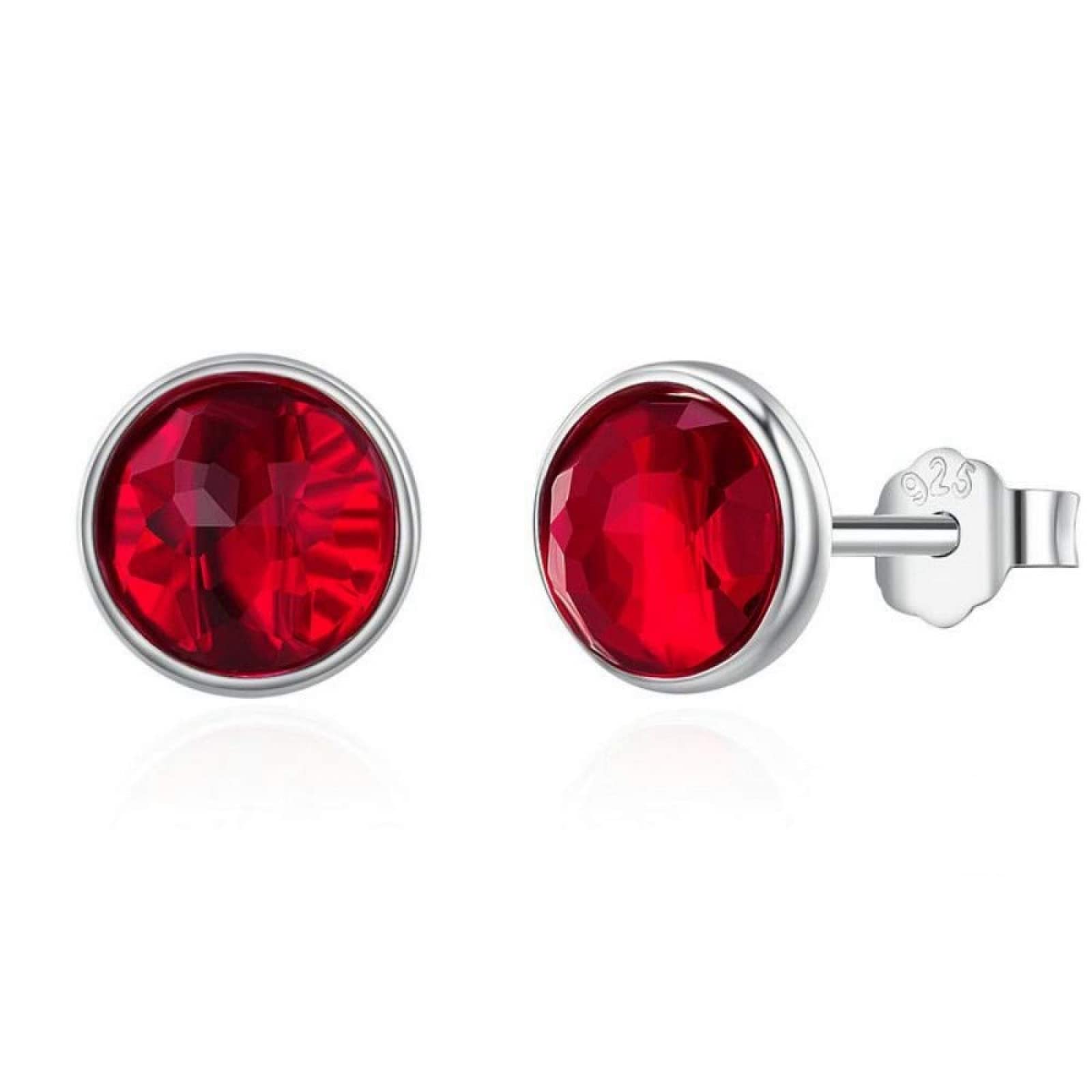 IUokLU Women's Earrings Earrings Hoops Studs 925 Sterling Silver Droplet Garnet Earrings for Women Sterling Silver Jewelry Gift