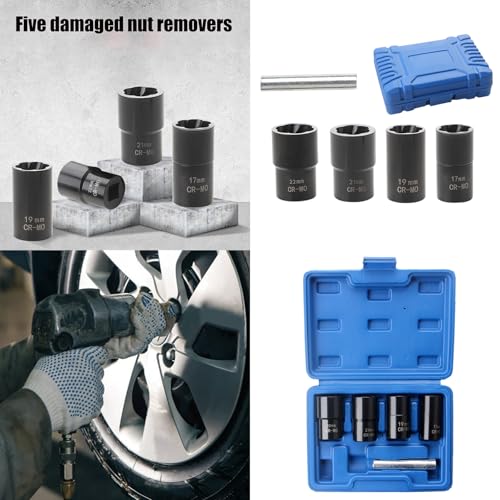 Extracteur d'écrous endommagés à empreinte hélicoïdale avec boîte de rangement rigide - 3