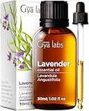 Gya Labs Lavender Essential Oil - 1.02 Fl Oz - 100% Pure Lavender Oil for Hair, Skin, Teeth and Gums, Diffuser, Aromatherapy & DIY Candle Making Scent