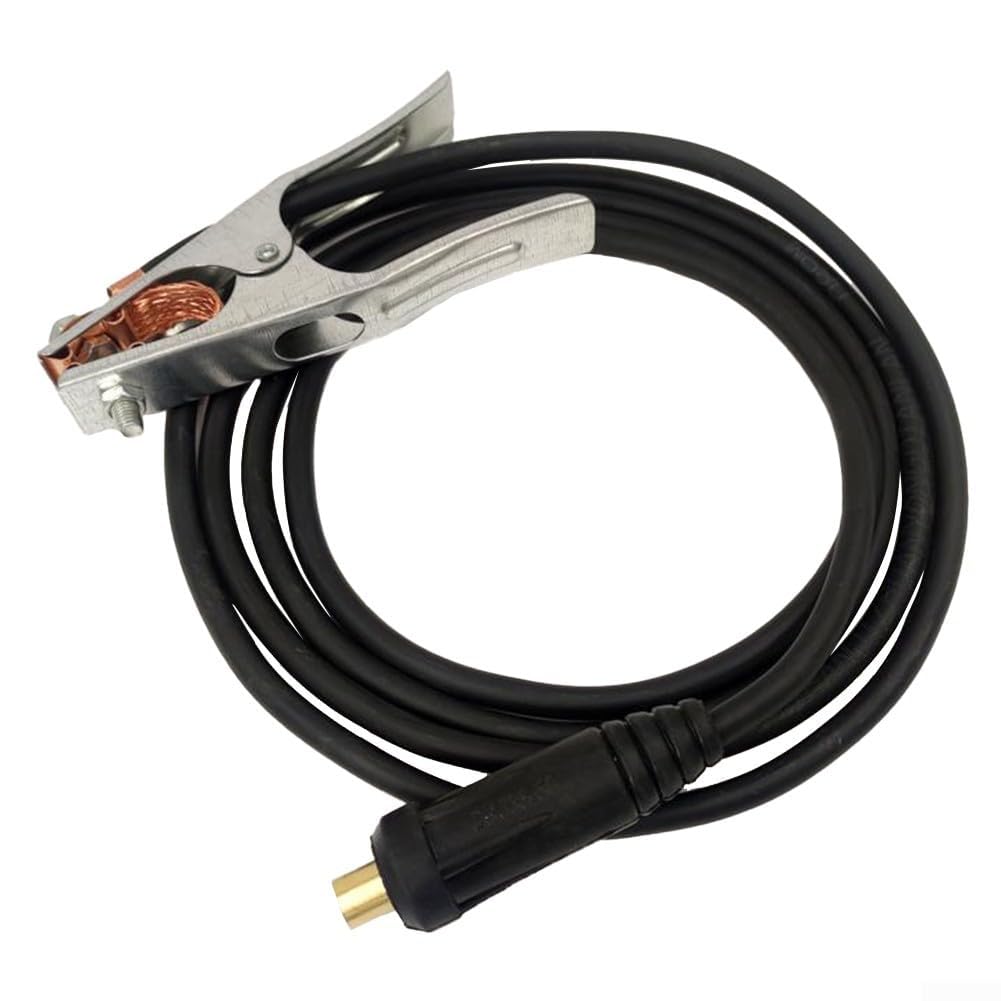Welding Ground Clamp 300A 1M/2M/3M Cable for MIG TIG Welding Machine Heat-Resistant Non-Slip Ergonomic Handle(2M)