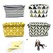 Foldable Storage Bin Basket, JIALEEY 4 PCS Foldable Fabric Storage Receive Basket with Handle Cotton Linen Blend Storage Bins for Makeup, Book, Baby Toy, 8x6x5.5 inch