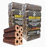 Big K Eco Wood Fire Heat Logs - Pack of 24 Compressed Saw Dust Fire Logs. Perfect for Wood Burners, Open Fires, Chimeneas and Multi-Fuel Stoves.