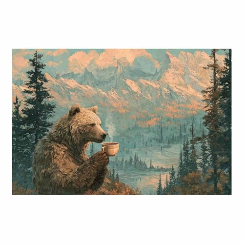 Poster Animaux Art Moderne DunPei Orange 80x120cm Sans Cadre