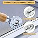14 Pcs Screen Rolling for Flat Spline, Windspeed Window Screen Door Repair Kit 3Pcs Screen Roller Tool with 10Pcs Screen Installer Clips, A Groove Cleaning Brush for Installing Screen Window Door