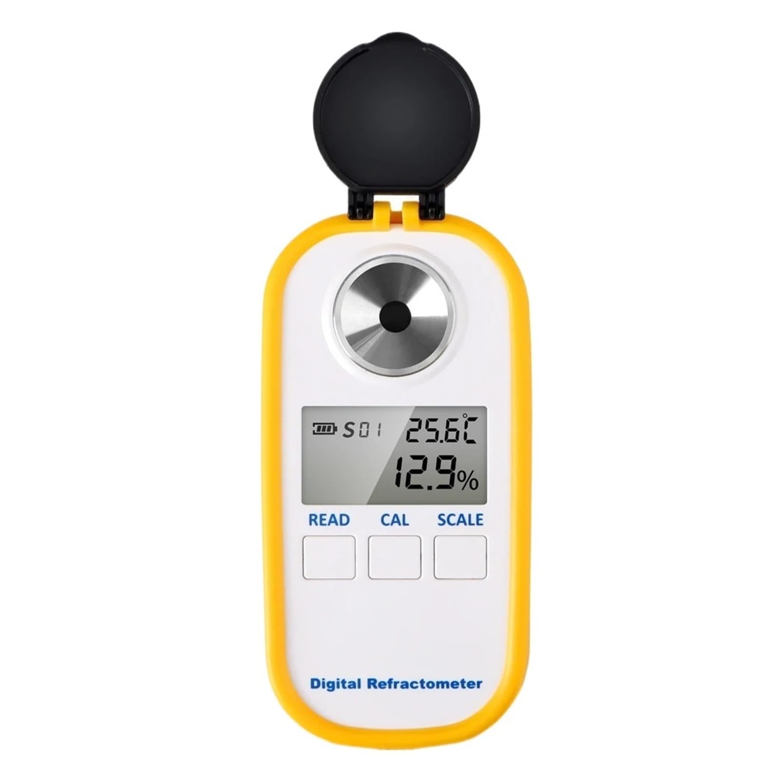 Refractómetro digital para pruebas de contenido de azúcar, probador de azúcar Brix 0-94% con ATC, ideal para medir la calidad de zumos de frutas y bebidas