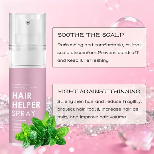 Hair Helper Spray, Rosemary Hair Nourishing Spray For Dry Frizzy Hairs miniatura 2