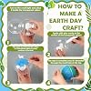 Simgoing 12 Set Earth Day Crafts Kits with LED Candlelight Save The Planet DIY Art Tissue Paper Craft Earth Day Party Favor 3D Planet World Hanging Ornament Decoration for Environment Activities #3