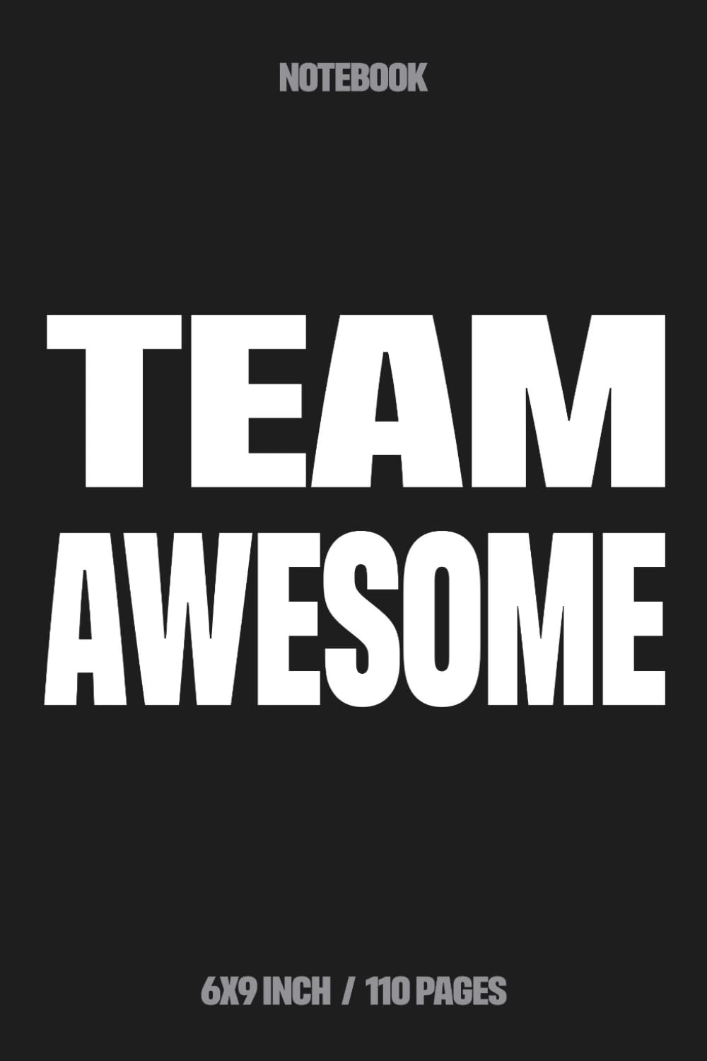 TEAM AWESOME: Inspirational & Funny Notebook for Coworkers - 6x9 Lined Journal - Team Appreciation Gift for Employee Recognition, Office Staff, and Work Groups (110 Pages)