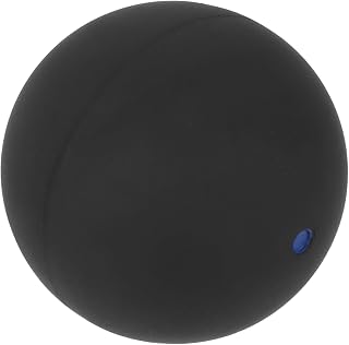 Garneck Rubber Squash Training Ball Practice Single Blue Dot for Beginner | , Consistent Bounce, Agility Drills, Reaction Speed Exercises, Black Finish, Standard Court Use
