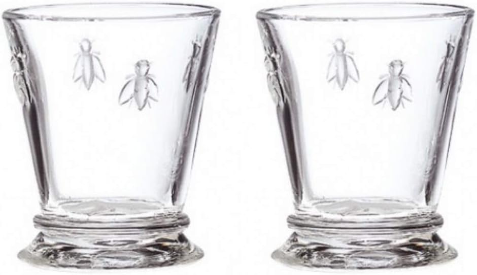 La Rochere 10oz Glass Tumbler Set of 2 Bee Tumbler, 9 oz