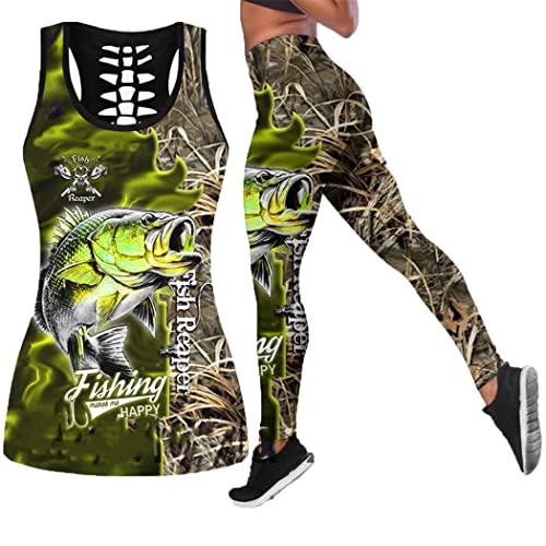 Ensemble débardeur et leggings de yoga pour femme taille L imprimé 3D