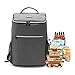 Produktbild LATIT Kühlrucksack Thermo Rucksack Kühltasche wasserdichte Isolierte Cooler Bag Picknicktasche für Picknick/BBQs/Camping/Ausflügen/Einkaufen, Grau