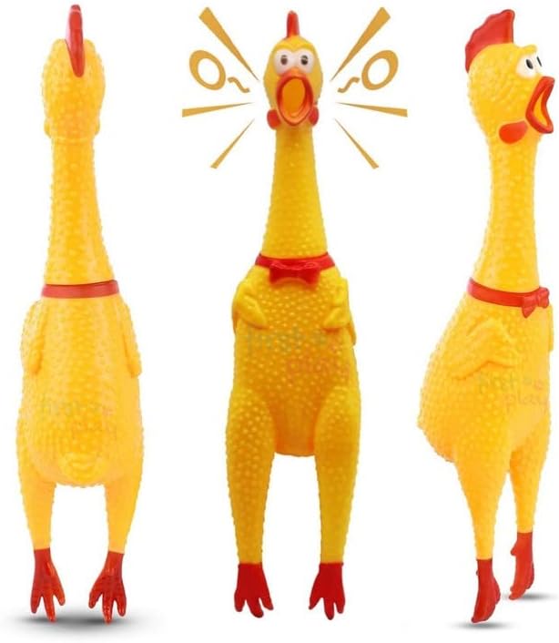 Buy KittuPet Squawking Chicken Rubber Squeeze Dog Toys with Soud I BPA