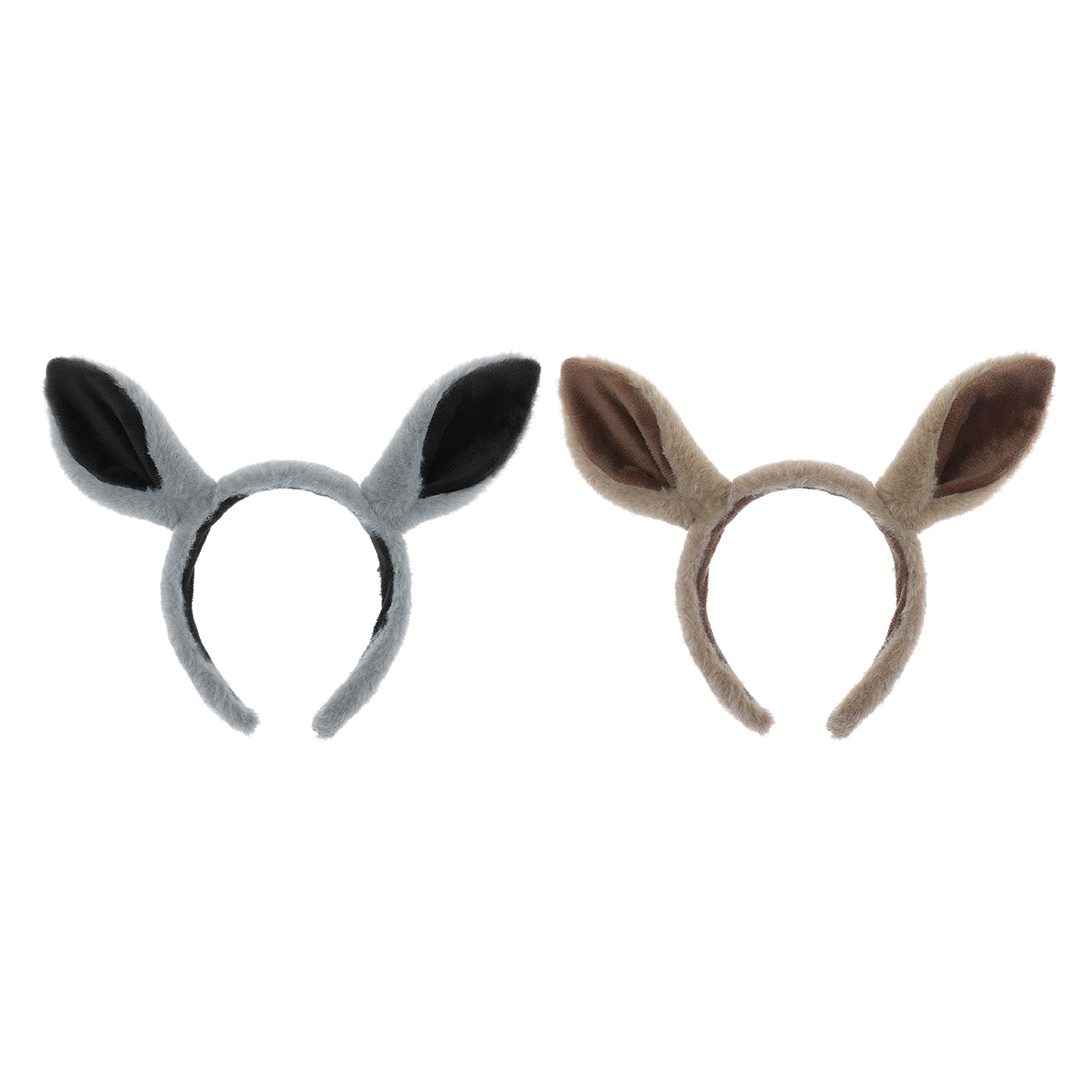 2 Pcs Animal Ears Headbands Cute Plush Sheep Deer Horns Hair Hoop Headdress Horse Ears Headpiece Animal Headwear for Women Men Adult Halloween Carnival Cosplay Party Fancy Dress Costume Photo Props โ image 1