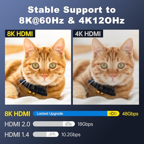 Dbilida 8K MPO Detachable Pure Fiber Optic HDMI 2.1 Cable 50ft, Support 8K 60Hz, 4K 120Hz, 48Gbps, Dynamic HDR for PS5, Xbox Series X, Denon AV Receiver, HDTV, Blu-ray, Monitor, Projector by Dbilida - Image 2