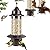 Squirrel Proof Bird Feeders - Gravity Protection Anti Squirrel Wild Metal Bird Feeders for Outdoors Hanging,Premium Hard Plastic Tube Bird Seed Feeder with 4 Feeding Ports for Blue Jay,Sparrow(Bronze)