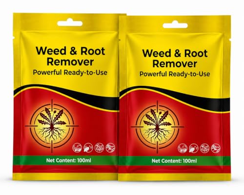 Image of Weed and Root Remover 100G Ready to Use | Fast Acting Deep Penetrating Formula | Removes Weeds from Root for Garden, Lawn, Driveways, Pathways & Outdoor Area (Pack of 2)