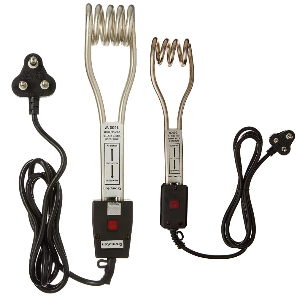Buy Crompton CG-IHL 152 1500-Watt Immersion Water Heater (Black),  Compatible with 16A Socket only u0026 ACGIH-IHL102 1000-Watt Immersion Water  Heater (Black) Combo Online at Low Prices in India - Amazon.in