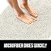Gorilla Grip Bath Rug, 44x26, Thick Soft Absorbent Chenille Rubber Backing Bathroom Rugs, Microfiber Dries Quickly, Shaggy Machine Washable Mats, Plush Durable Rug, Bathtub Shower Floor, Ivory Cream