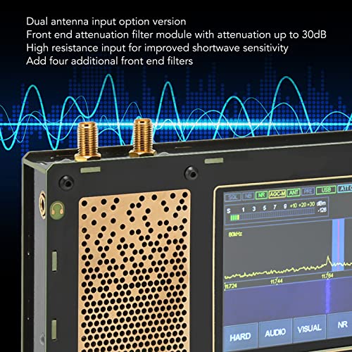 Receptor DSP SDR 50KHz-2GHz con pantalla 3.5in y batería 3600mAh miniatura 3
