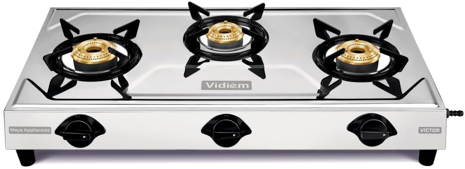 Vidiem Victor Stainless Steel Gas Stove 3 Burner
