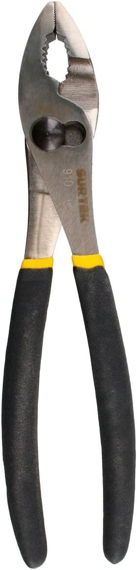 SURTEK Slip Joint Pliers - 10" Utility Plier with Wire Cutter & Forged Steel Construction - 910