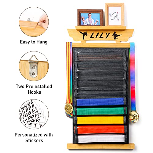 Tilhumt 9 Belts Karate Belt Display Rack, Freestanding