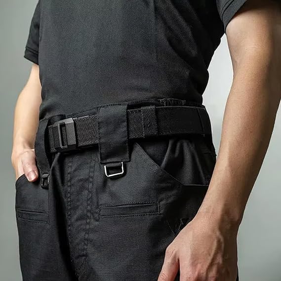Automatic Buckle Stretch Nylon Belt for Men - Adjustable No-Hole Design,Lightweight Durable Belt for Work & Daily Use2
