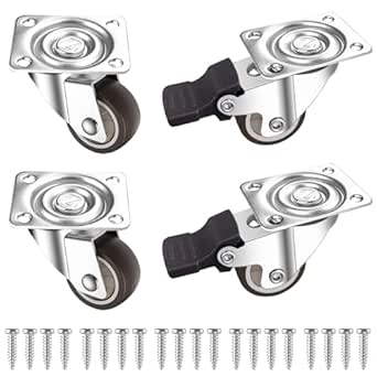 Rotelle Per Mobili ZMDMAH - 4 Pezzi, Sfere Piatte 15 Mm, Portata 10 Kg L'una