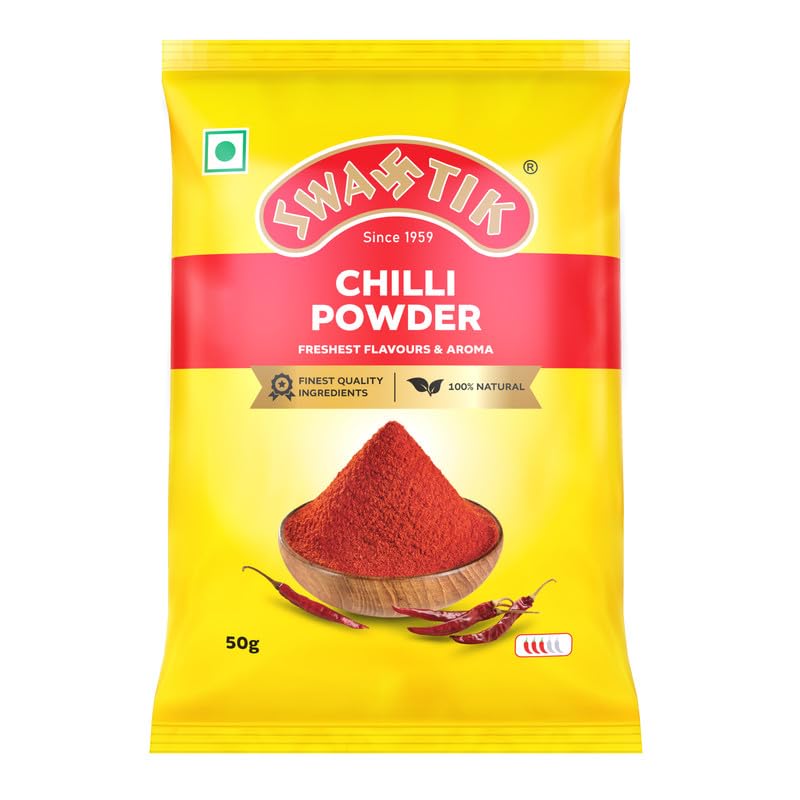 Image of Swastik Mirch Powder | Rich In Flavour | No Added Colours | Natural And Authentic (50 Gram)