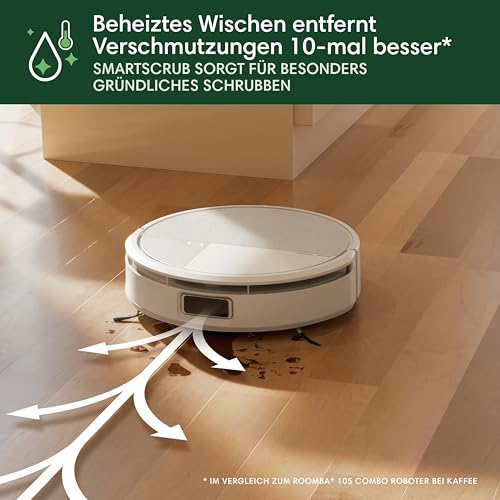 iRobot Roomba Max 705 Combo Saugroboter + AutoWash Dock: ausfahrbare, selbstreinigende Wischrolle, Wischabdeckung, Doppelbürsten, Selbstentleerung, Heißwäsche und Trocknung, umfährt Hindernisse, LiDAR