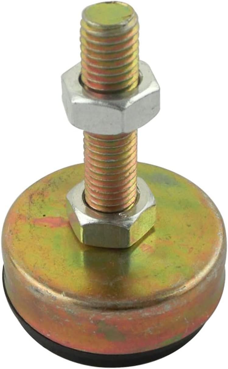 LANGshaw 4pcs M12x80mm Thread Adjustable Foot Cup 62mm Base Diameter Articulated Leveling Foot for Furniture/Pipe Rack Leisurely