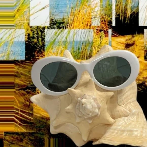 Miniatura 4 de Auténticas gafas de sol Clout Bold Oval Retro Mod Moda Gafas de sol Clout lente redonda