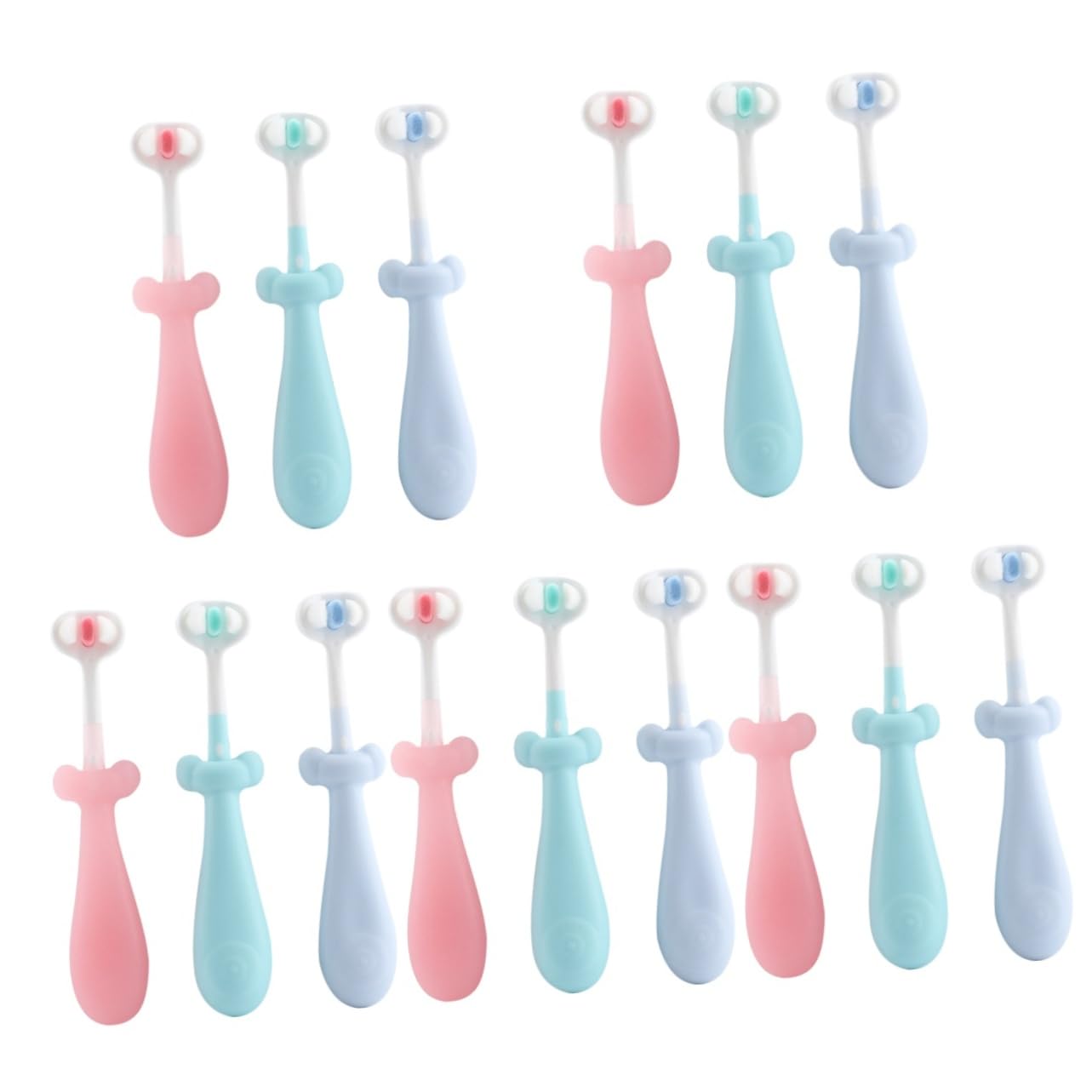 15piezas Cepillos De Dientes Infantiles Cerdas Suaves Diseño Antideslizante y Atractivo Para Niño Niña Cepillo De Dientes Para Bebés y Niño Niña Para Cuidado Oral Diario