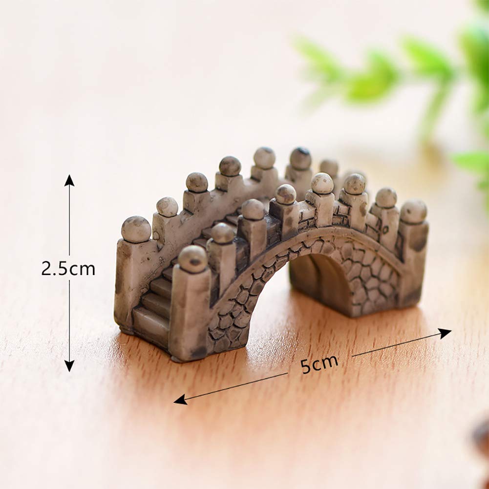 Miniatur-Feengarten-Brücke Aus Kunstharz – 2 Stück, Ca. 1,5x2x4,5 Cm – Für Terrarium & Deko