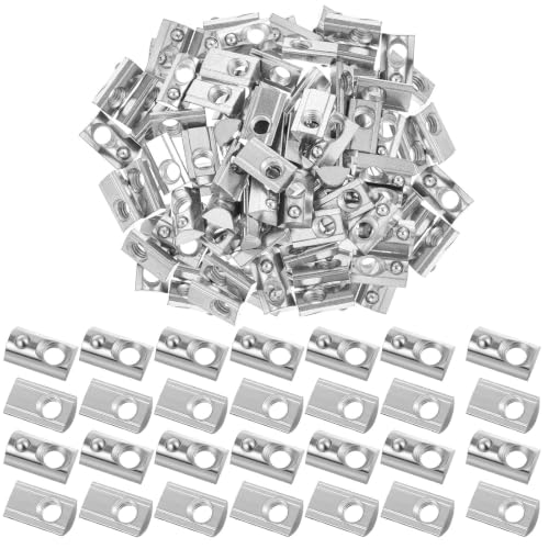 Yaocom 3030 Series M6 100 Pcs T Nuts Half Roll in Spring Silver