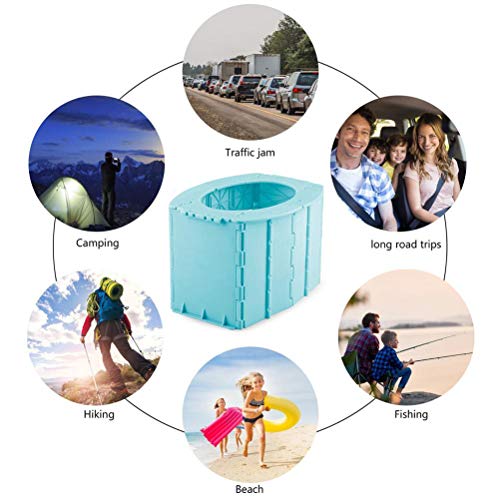 Vaso Sanitário Portátil Retrátil para Viagens Banheiro Portátil Ajustável Potty Banheiro Dobrável Co